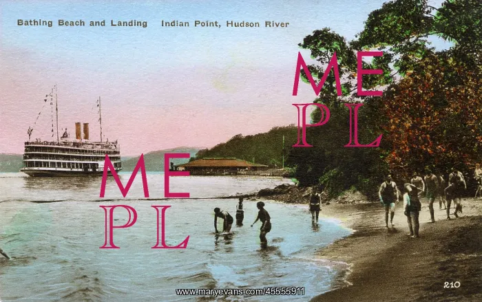 : Bathing Beach and Landing - Indian Point, Hudson River : Bathing Beach and Landing - Indian Point, Hudson River