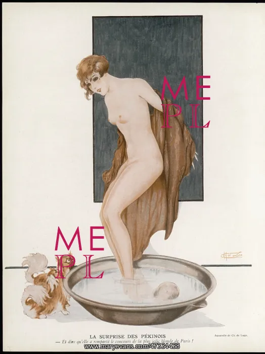 : BATHING WITH DOGS 1929 : BATHING WITH DOGS 1929