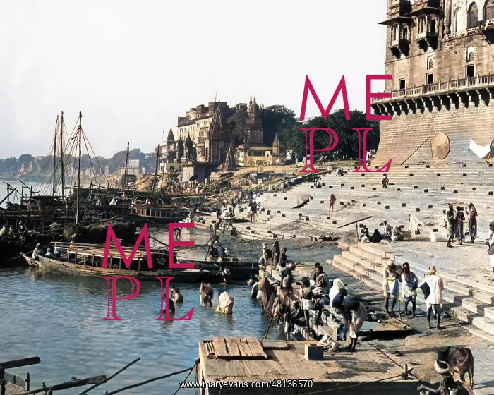 : Bathing Ghat, Benares (Varanasi), Uttar Pradesh, India : Bathing Ghat, Benares (Varanasi), Uttar Pradesh, India