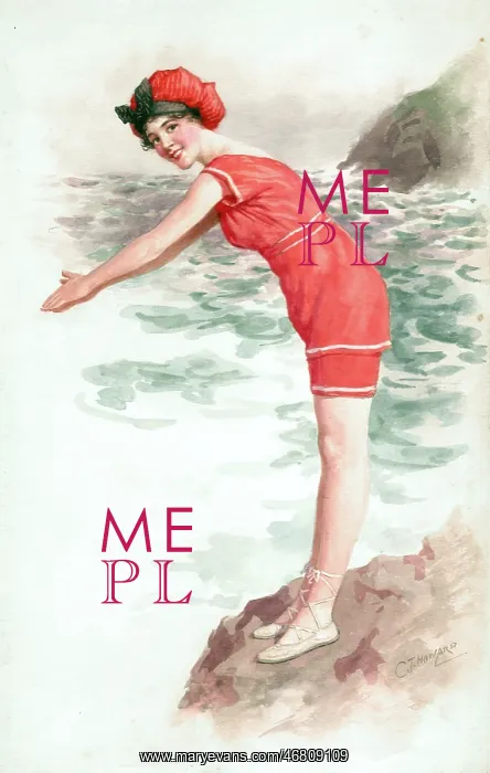  : Bathing girl diving