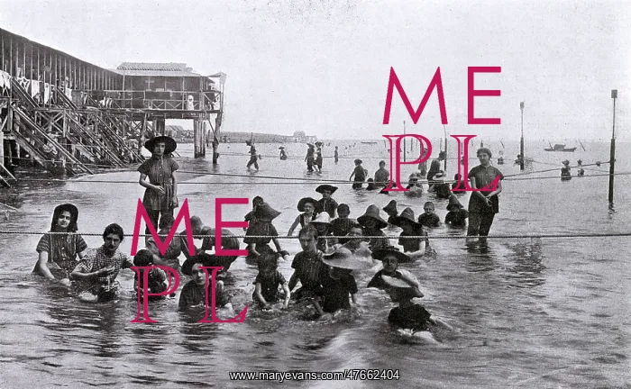 : Bathing at the Lido, near Venice : Bathing at the Lido, near Venice