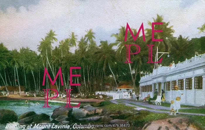 : Bathing at Mount Lavinia, Ceylon (Sri Lanka) : Bathing at Mount Lavinia, Ceylon (Sri Lanka)