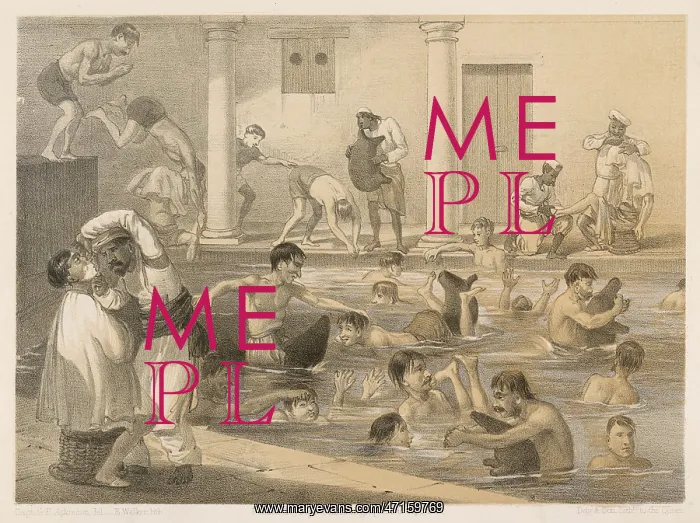 : A bathing pool on a British station in India : A bathing pool on a British station in India