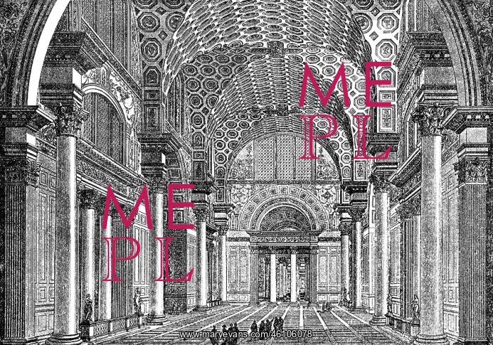 : Baths of Diocletian, reconstruction, 19th century : Baths of Diocletian, reconstruction, 19th century