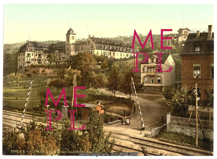 : Baths of Marienberg, Boppard, the Rhine, Germany : Baths of Marienberg, Boppard, the Rhine, Germany