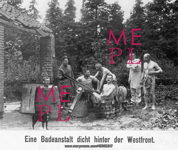 : Baths behind the Western front, 1916 : Baths behind the Western front, 1916