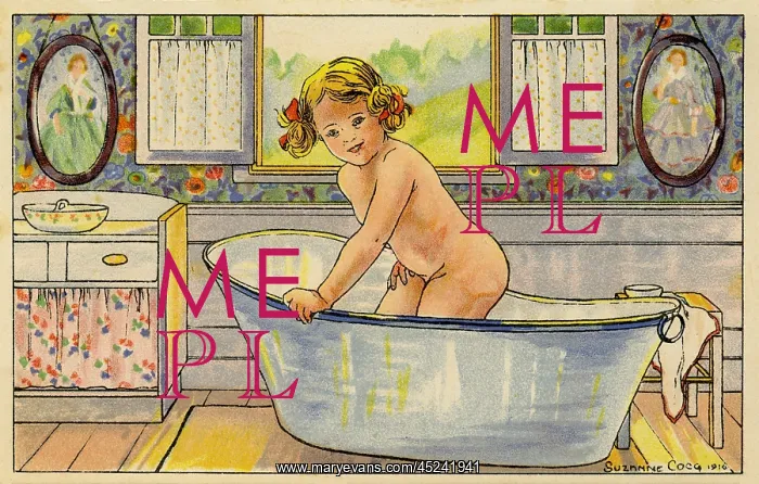  : Bathtime. Young girl in the bathtub