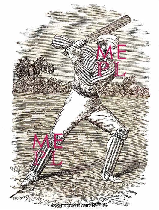 : A batsman in the 19th century : A batsman in the 19th century