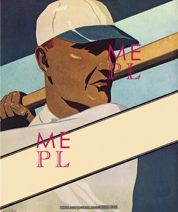 : Batter with Cap and Bat