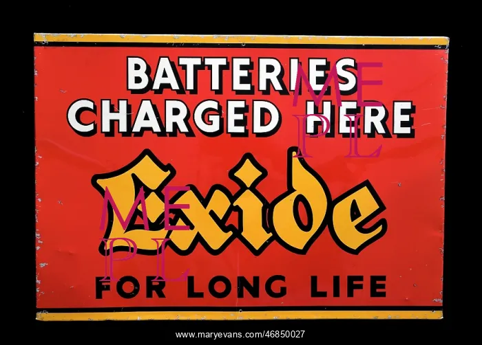 : Batteries Charged Here sign : Batteries Charged Here sign