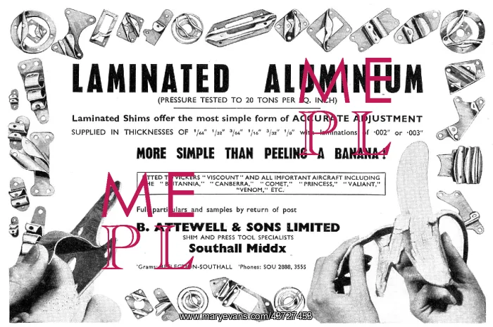 : B.Attewell Laminated Aluminium Shims & Spacers : B.Attewell Laminated Aluminium Shims & Spacers