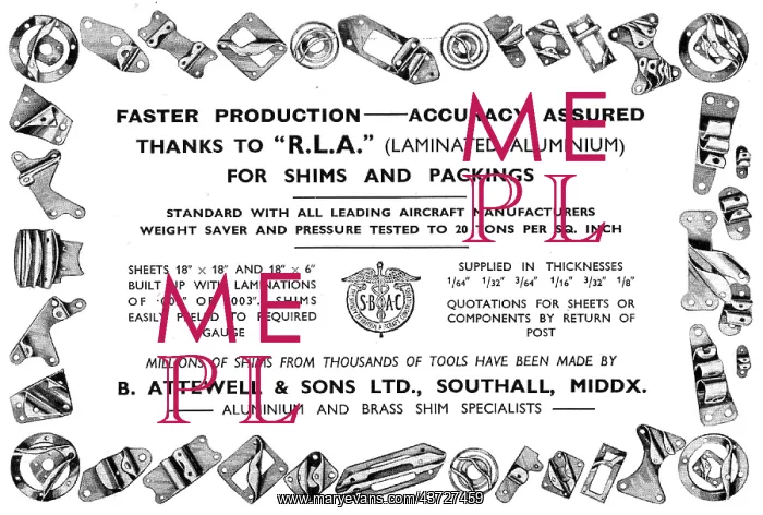 : B.Attewell Laminated Aluminium Shims & Spacers : B.Attewell Laminated Aluminium Shims & Spacers