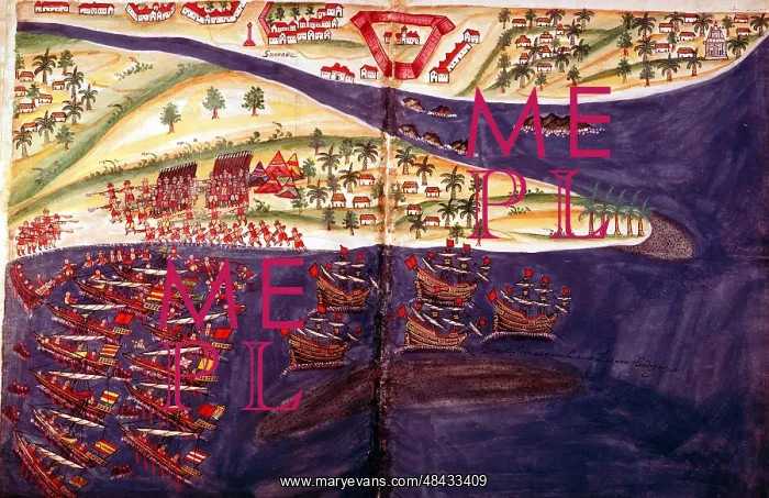 : Battle between Arabs and Portuguese at Surat : Battle between Arabs and Portuguese at Surat