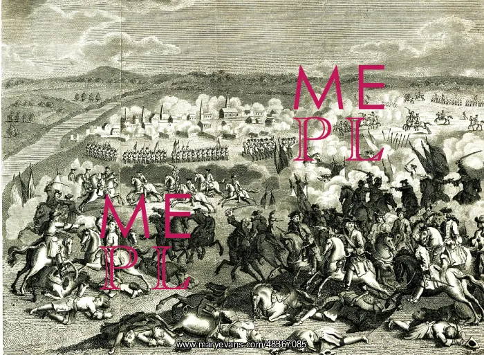  : The Battle of Blenheim 1704, drawn by Godefry
