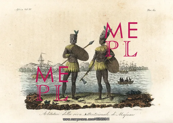 : Battle costume of the natives of Dalagoa Bay : Battle costume of the natives of Dalagoa Bay