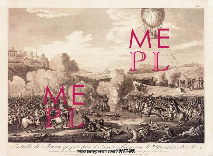 : Battle of Fleurus with balloon : Battle of Fleurus with balloon