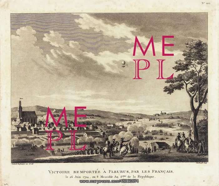 : Battle of Fleurus with balloon : Battle of Fleurus with balloon