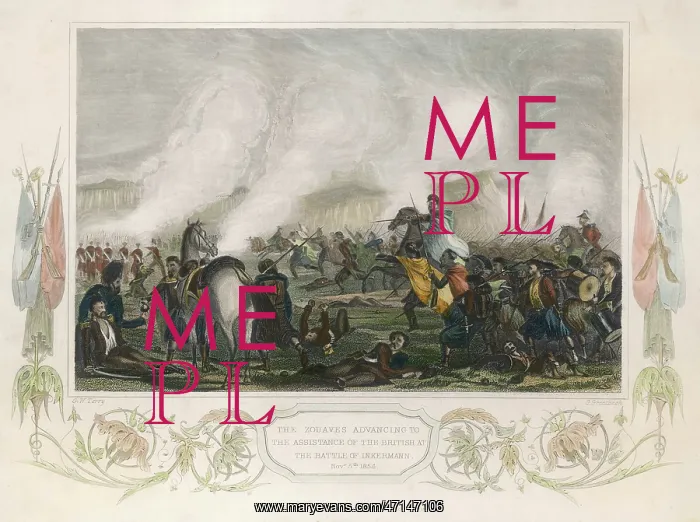 : Battle of Inkerman, Zouaves advancing : Battle of Inkerman, Zouaves advancing