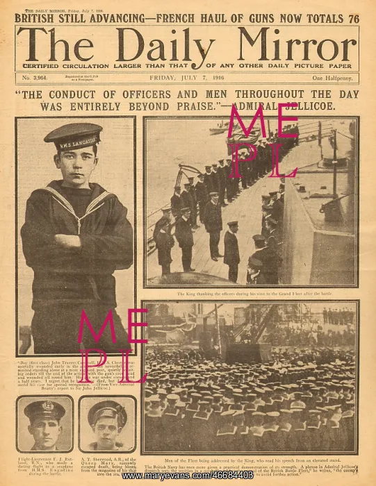 : Battle of Jutland and Boy Cornwell, WW1 : Battle of Jutland and Boy Cornwell, WW1
