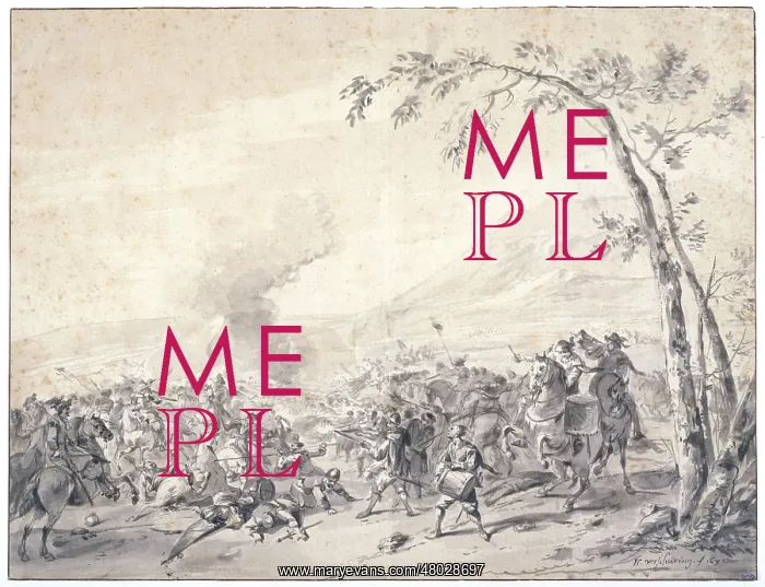: Battle in a plain lined with mountains : Battle in a plain lined with mountains