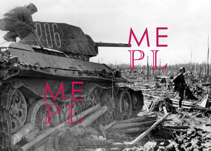: Battle tank at the Volkhov, 1942 : Battle tank at the Volkhov, 1942