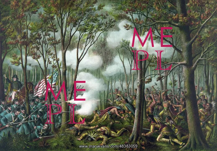 : Battle of Tippecanoe, - American troops fighting : Battle of Tippecanoe, - American troops fighting