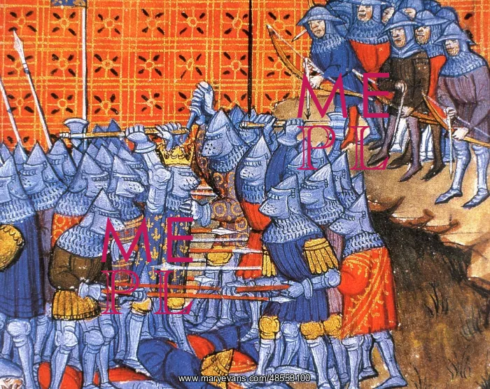 : Battle of Tours or Battle of Poitiers. Octuber 732. Miniatur : Battle of Tours or Battle of Poitiers. Octuber 732. Miniatur