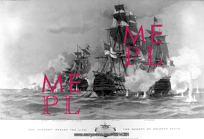 : The Battle of Trafalgar, H.M.S. Victory breaks the line : The Battle of Trafalgar, H.M.S. Victory breaks the line