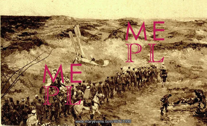 : Battle of Yser, Downs of Nieuport, Crashed Airplane, WW1 : Battle of Yser, Downs of Nieuport, Crashed Airplane, WW1