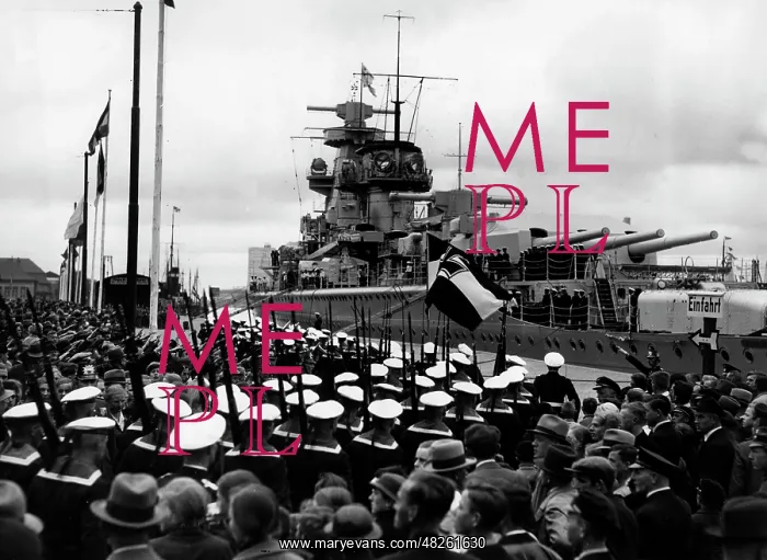 : Battleship Admiral Scheer in Stettin, 1935 : Battleship Admiral Scheer in Stettin, 1935