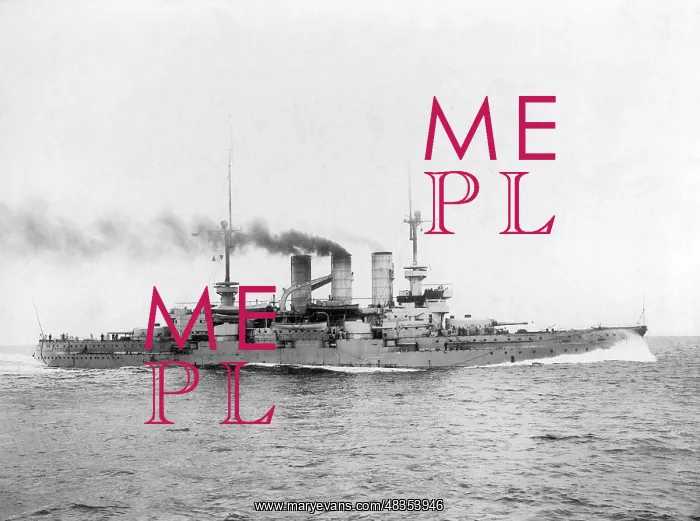 : The battleship Preussen, 1908 : The battleship Preussen, 1908