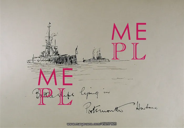 : Battleships lying in Portsmouth Harbour : Battleships lying in Portsmouth Harbour