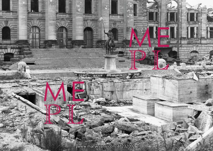 : The former Bavarian Army Museum in Munich, 1945 : The former Bavarian Army Museum in Munich, 1945