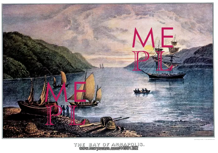 : the Bay of Annapolis - Nova Scotia - Currier and Ives Lithog : the Bay of Annapolis - Nova Scotia - Currier and Ives Lithog
