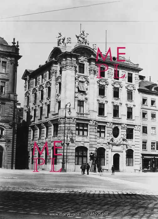 : The Bayerische Bank in Munich, 1910 : The Bayerische Bank in Munich, 1910