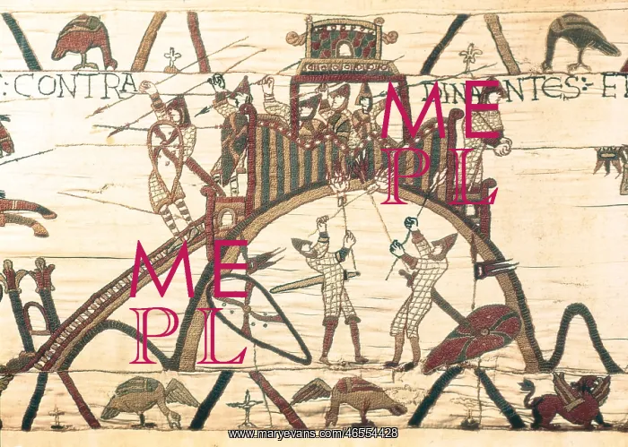 : Bayeux Tapestry. 1066-1077. Detail of the attack : Bayeux Tapestry. 1066-1077. Detail of the attack