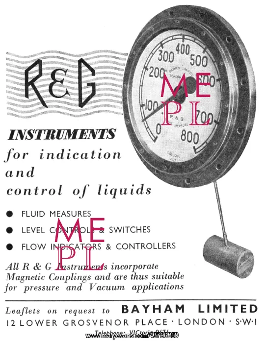 : Bayham Engineering Instruments. R.& G. Instruments : Bayham Engineering Instruments. R.& G. Instruments