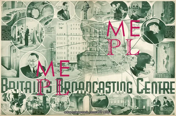  : BBC 1935. Spread from Radio Pictorial Annual showing the British Broadcasting