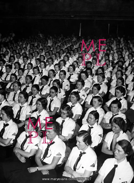 : BDM girls during a celebration, Berlin 1936 : BDM girls during a celebration, Berlin 1936