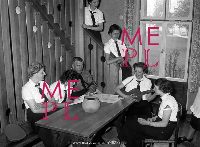 : BDM members in the Joseph Goebbels Youth Hostel in : BDM members in the Joseph Goebbels Youth Hostel in