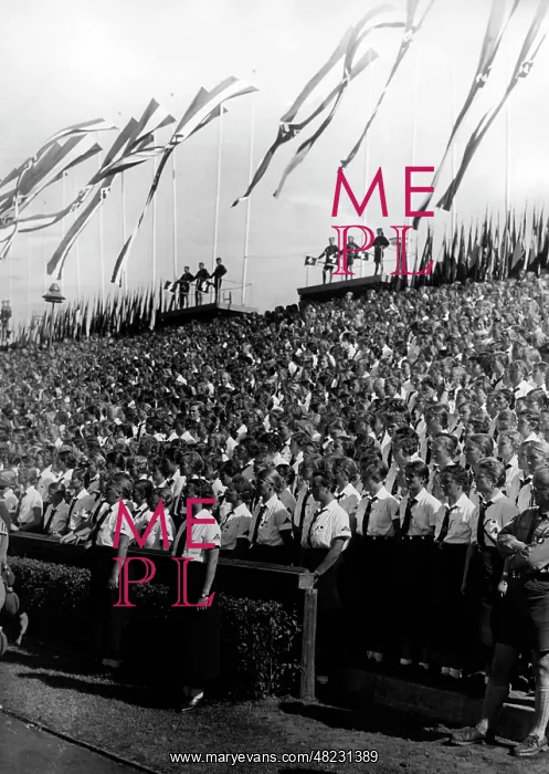 : BDM members at the Nuremberg Rally, 1936 : BDM members at the Nuremberg Rally, 1936