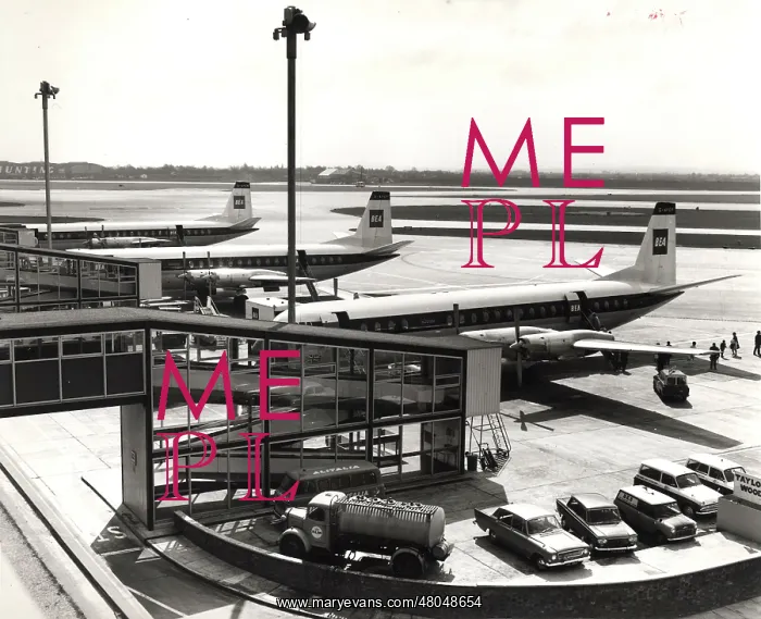 : Three BEA Vickers Vanguards at Heathrow : Three BEA Vickers Vanguards at Heathrow