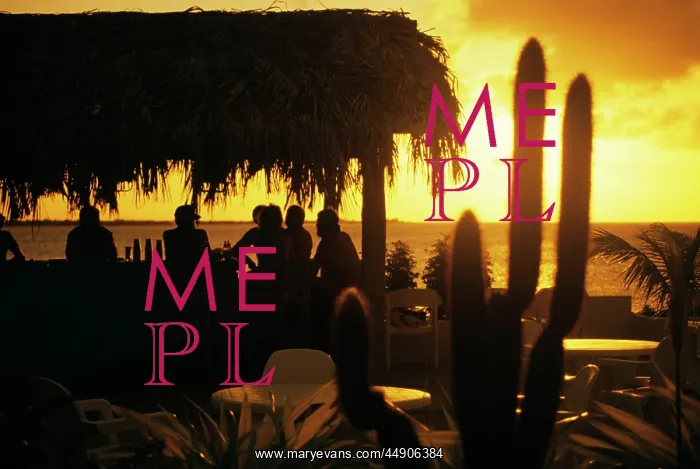  : Beach bar at sunset dive resort bonaire dutch