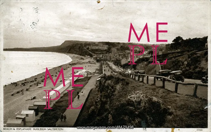 : The Beach & Esplanade, Budleigh Salterton, Devon : The Beach & Esplanade, Budleigh Salterton, Devon