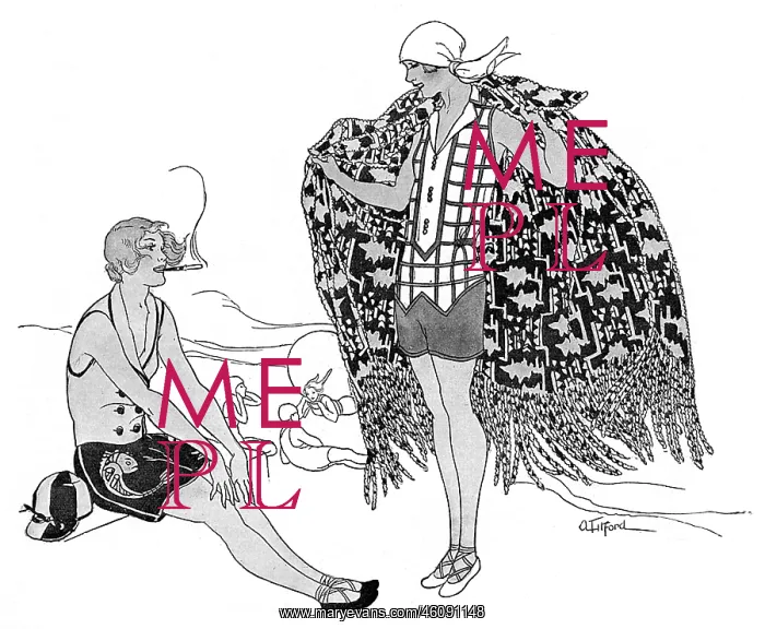 : Beach fashion, 1927 : Beach fashion, 1927