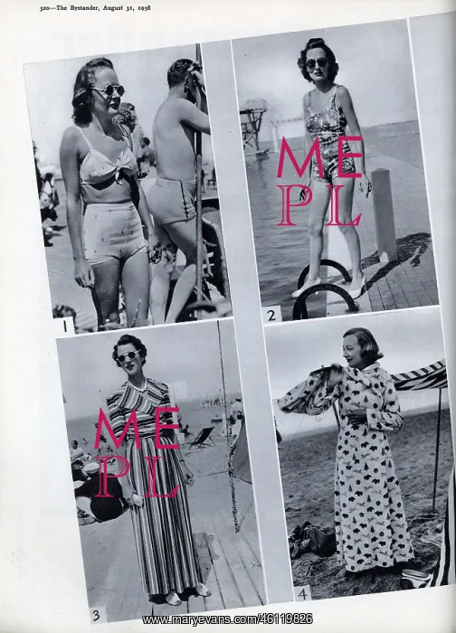 : Beach fashions, 1938 : Beach fashions, 1938