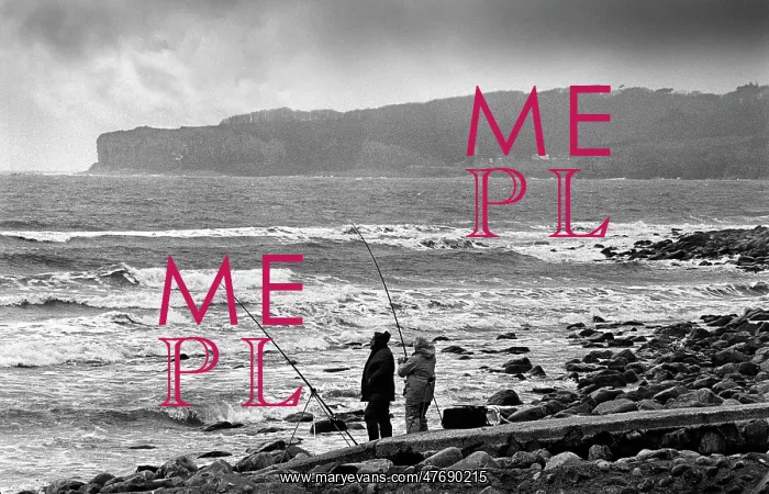 : Two beach fishermen with their rods and line : Two beach fishermen with their rods and line