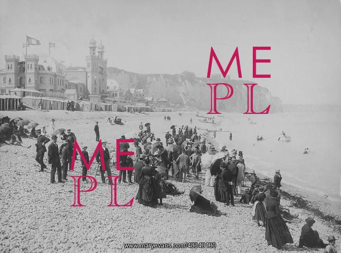 : Beach life in Dieppe, 1905 : Beach life in Dieppe, 1905