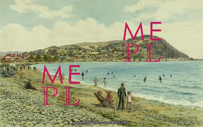 : Beach at Minehead, Somerset : Beach at Minehead, Somerset