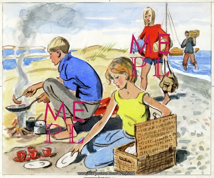 : Beach Picnic with young people : Beach Picnic with young people